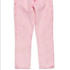 AGOLDE Riley High-Rise Straight Leg Jeans Pink Acid Wash, good condition